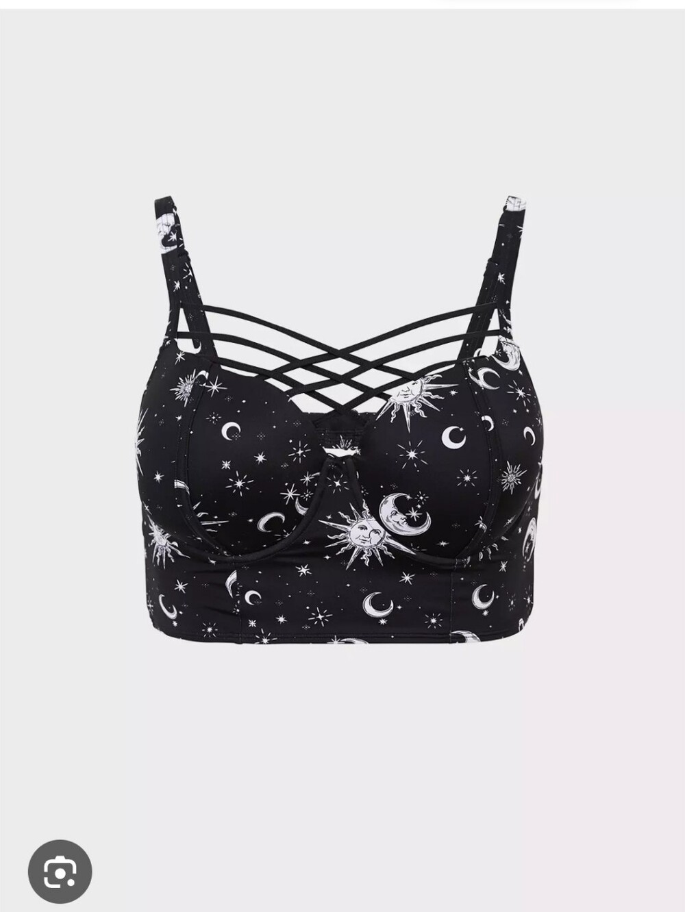 Torrid Sz 1x Plus Sun And Moon Swim Top - Picture 2 of 4